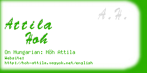 attila hoh business card